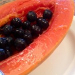 Papaya and Blueberries